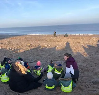 Nursery Children at the beach