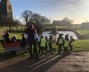 Nursery children out for a walk